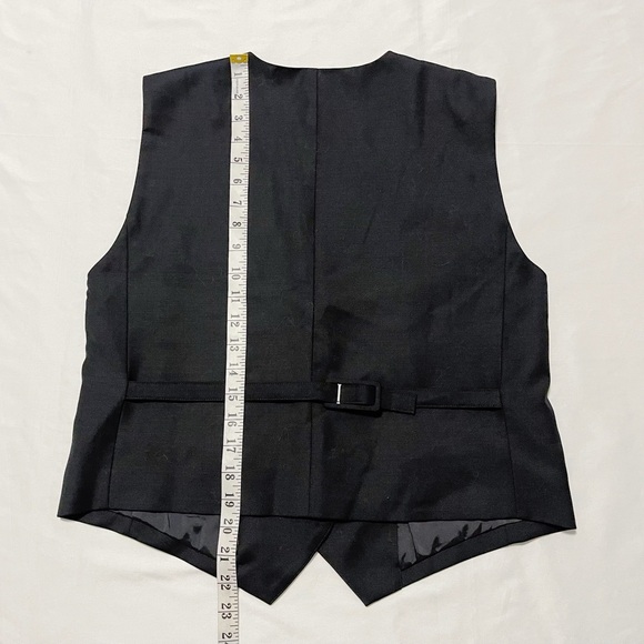 Black Wool Suit Vest - Picture 7 of 7
